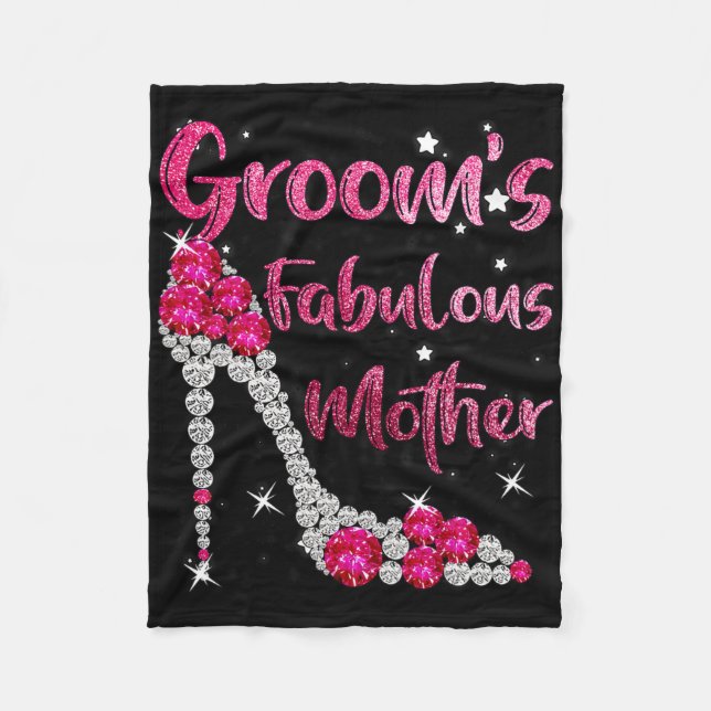 Groom's fabelhafte Mutter Happy Wedding Marrie Fleecedecke (Vorderseite)