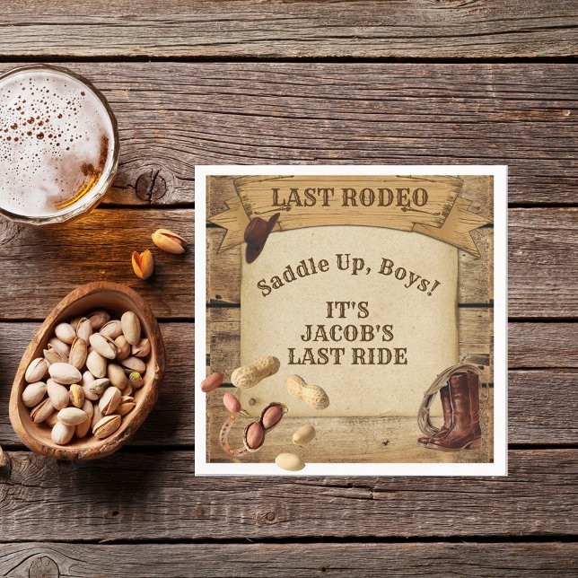 Groom's letzte Rodeo Cowboys vermasseln Boys Paper Serviette (Groom's Last Rodeo Cowboys Saddle Up Boys Paper Napkins)