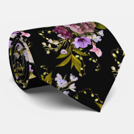 Grooms Lila Blumenbouquet auf Black Krawatte
