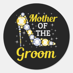 Grooms Mama Ehe Brautparty Mutter der Gr Runder Aufkleber