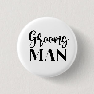 Grooms Man Button