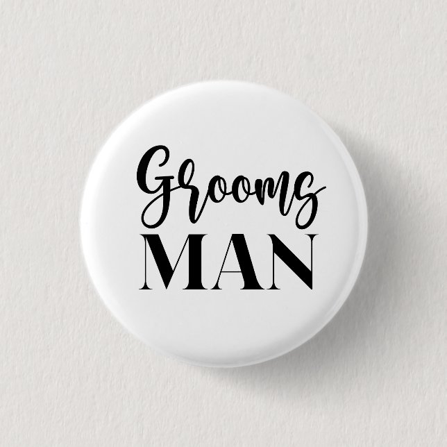 Grooms Man Button (Vorderseite)