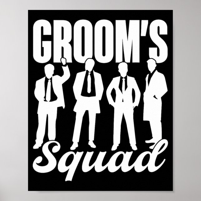 Groom's Squad Team Bride Groom Party Bachelor Poster (Vorne)