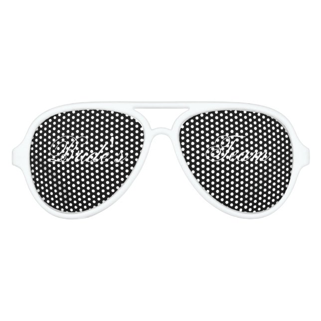 Grooms Team Moderne Minimalistische Hochzeit Partybrille (Vorderseite)