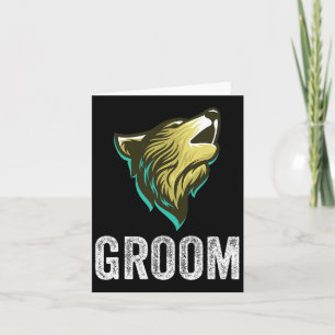 Grooms Wolf Bachelor Wedding Trauzeugen Team Party Karte