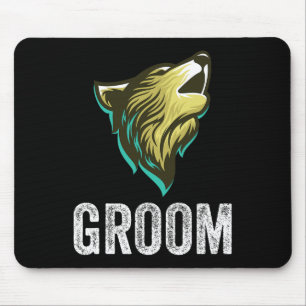 Grooms Wolf Bachelor Wedding Trauzeugen Team Party Mousepad