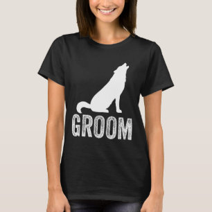 Grooms Wolf Bachelor Wedding Trauzeugen Team Party T-Shirt