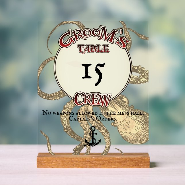 Groomsche Crew Acrylschild (Neutral)