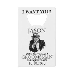 Groomsman Best Man Proposition Oncle Sam Je VEUX V