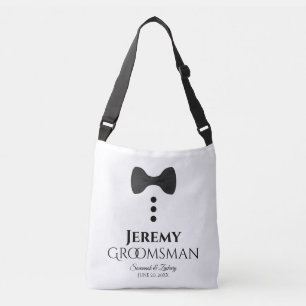 Groomsman Black Cravate Mariage sac à dos