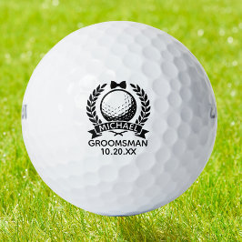 Groomsman Bowtie Best Man Wedding Personalized Golfball