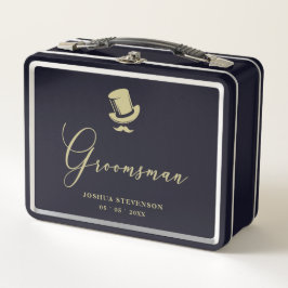 Groomsman Chic Wedding Minimalist Metall Brotdose
