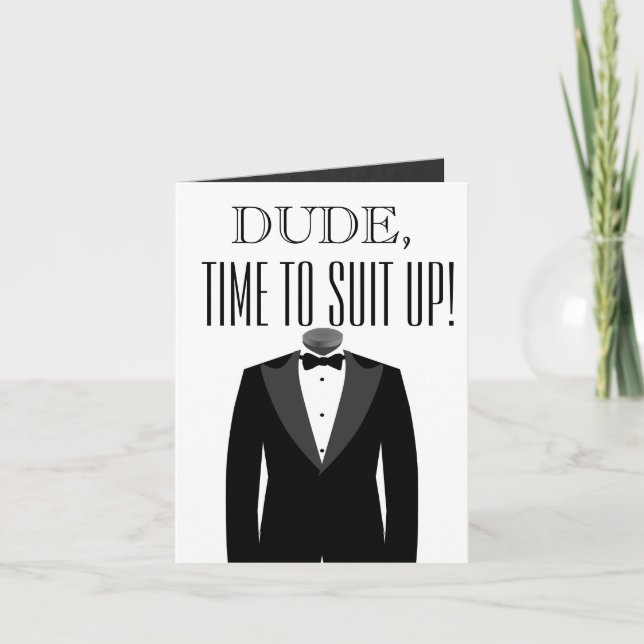 Groomsman ou Best Man Proposition photo Invitation (Devant)