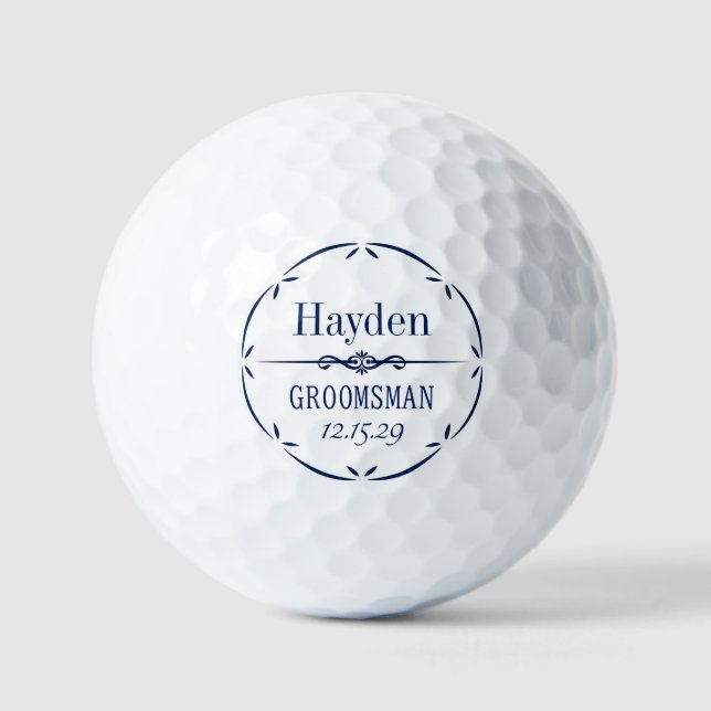 Groomsman Personalized Golfball (Vorderseite)