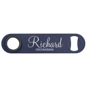 Groomsman Personnalisé bleu marine moderne