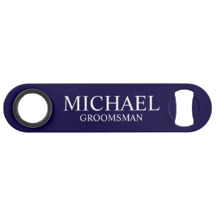 Groomsman Personnalisé bleu marine moderne