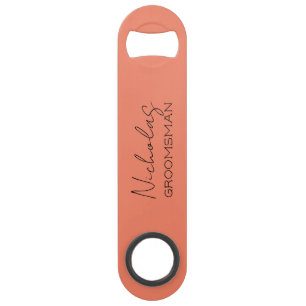 Groomsman personnalisé corail