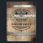 Groomsmen Gifts Notizblock<br><div class="desc">Rustic whiskey barrel design featuring bold western typography. Personalize this design with your own text. Further customize this design by selecting the "customize further" link if desired.</div>