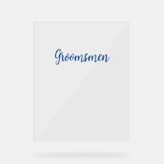 Groomsmen Mariage simple Typographie bleue Texte