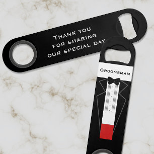 Groomsmen Merci Tuxedo Mariage Bottle Opener