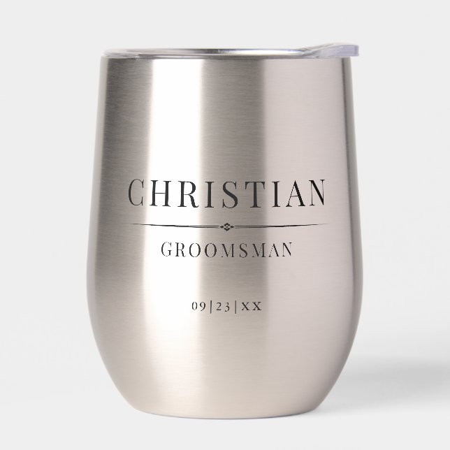 Groomsmen moderne Cadeau Élégant Best Man Mariage (Gauche)