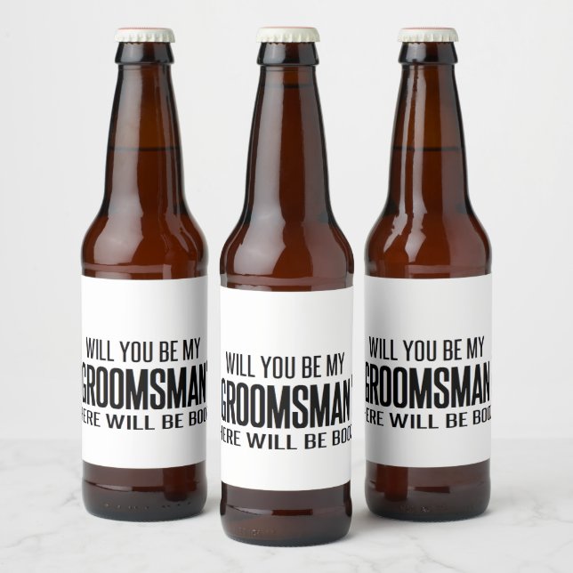 GROOMSMEN PROPOSITION Étiquettes (Bouteilles)