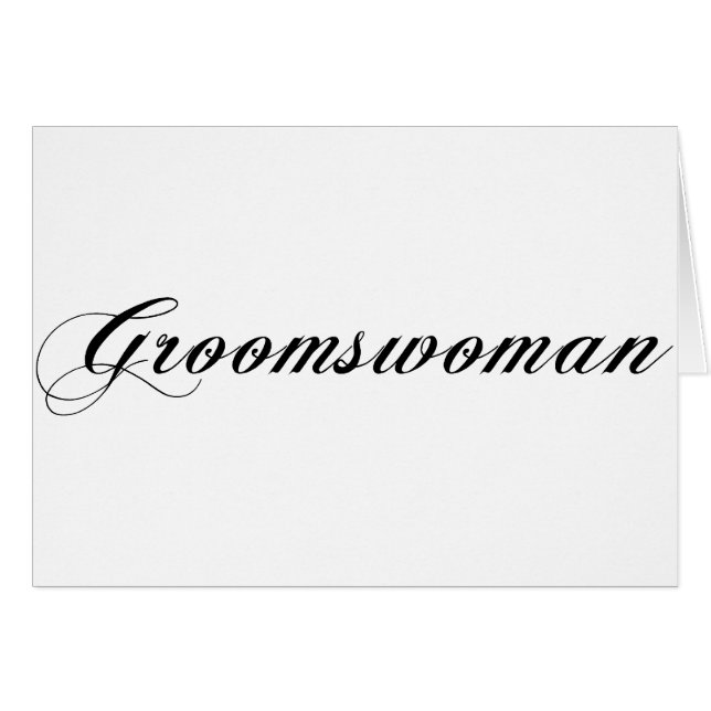 Groomswoman (Vorderseite (Horizontal))