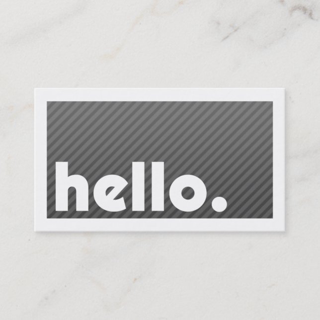 Groon HELLO Black Stripes Company Visitenkarte (Vorderseite)