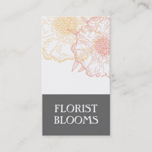 Groon Modern Florist Business Card Visitenkarte
