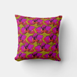 Grooovy Magenta Blumen-Design Kissen