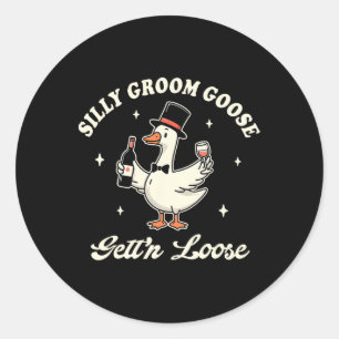 Groorette werden Alberner Groom Goose Gettin' Runder Aufkleber