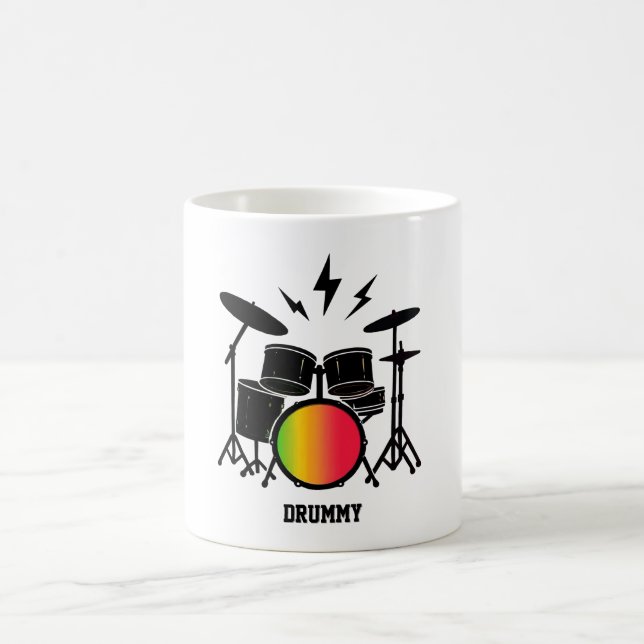 Groove Guardian Custom Drum Kit Personalisiert Verwandlungstasse (Mittel)