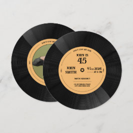 Groove in Celebration: Vinyl Record Birthday Einladung