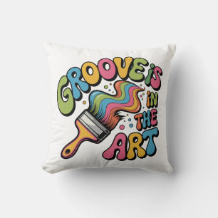Groove ist in der Kunst - 60er Retro Kissen