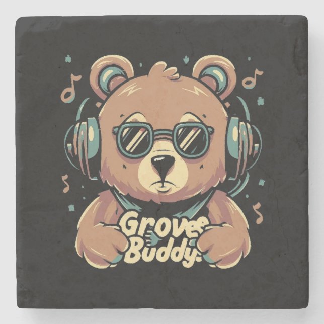 Groove-Kumpel Steinuntersetzer (Vorderseite)