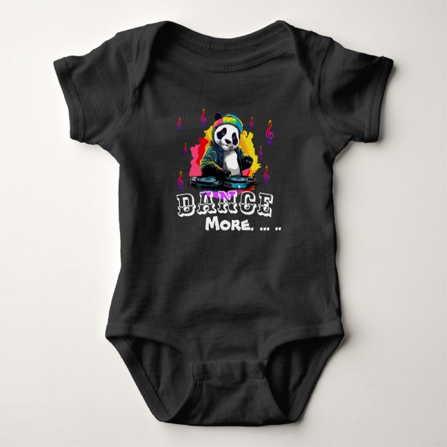 Groove Panda Baby Strampler (Vorderseite)