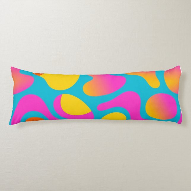 Groove Pop - Funky Retro Abstrakt Throw Kissen (Vorderseite)