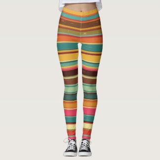Groove Waves 70er Psychedelic Line Muster Leggings