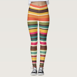 Groove Waves 70er Psychedelic Line Muster Leggings