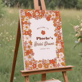 Groovie Hippie Floral Brautparty Locarno Poster