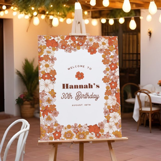 Groovie Hippie Floral Terracotta auf der Leventina Poster (Von Creator hochgeladen)