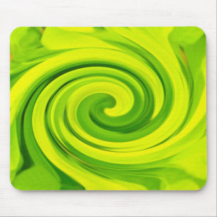 Groovige abstrakte grüne Liquid-Art-Swirling-Maler Mousepad