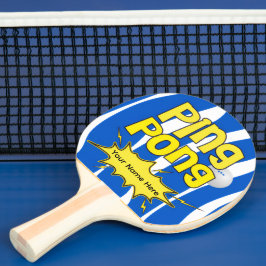 Groovige blaue Welle, personalisiertes Ping Pong P Tischtennis Schläger