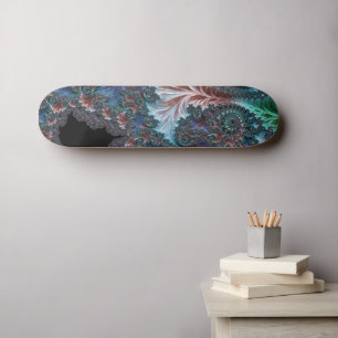 Groovige farbenfrohe Boho-Hippie-Mandelbrot-Frakta Skateboard