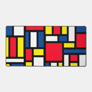 Groovige farbenfrohe moderne abstrakte Kunst im Mo Schreibtischunterlage
