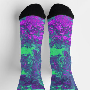 Groovige trippige farbenfrohe wirbelnde abstrakte socken