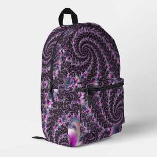 Groovige Trippy Funky psychedelische Spiral-Frakta Bedruckter Rucksack