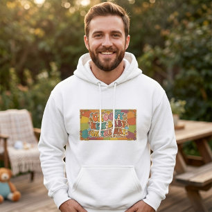 Grooviges neues Baby auf dem Weg Retro-Sonnenschei Hoodie
