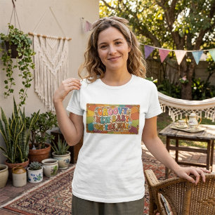 Grooviges neues Baby auf dem Weg Retro-Sonnenschei T-Shirt