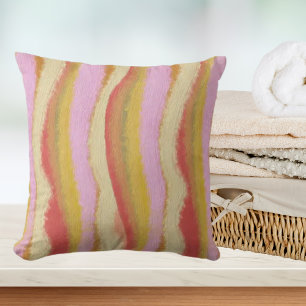 Grooviges Retro-Wellenmuster Kissen